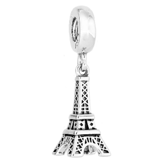 Sterling silver 925 Paris Eiffel Tower, travel bracelet pendant
