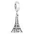Sterling silver 925 Paris Eiffel Tower, travel bracelet pendant