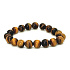 Tiger eye yellow bracelet elastic natural stone, ball 10 mm / 16-17 cm, stone of the sun and earth, brings luck and wealth