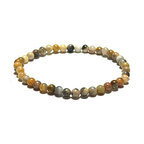Crazy Agate elastic bracelet natural stone, 4 mm bead / 19 cm, stability, energy, confidence Crazy Agate elastic bracelet natural stone, 4 mm bead / 19 cm, stability, energy, confidence