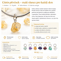 Citrine – mini pendant made of natural stone approx. 0.8–1.2 cm, gold finish | Talisman of joy and success