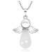 Quartz Angel pendant natural stone 4,2 x 3 cm, the most perfect healer