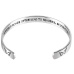 Stainless steel bracelet silver with engraving You are loved..., open cuff, 2.5 mm