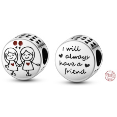 Sterling silver 925 Family friendship - sisters, bead for bracelet family