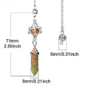Tiger eye Merkaba + pendulum, natural stone pendant 71 x 8 x 8 mm