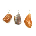 Carnelian Botswana Striped Tumbler Pendant natural stone, 2,2 - 3 cm, 1 piece, Teach us here and now