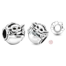 Charm Sterling silver 925 Marvel Star Wars Grogu , bead for bracelet
