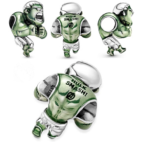 Sterling silver 925 Marvel The Avengers, Hulk, bracelet bead