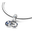 Charm Sterling silver 925 Marvel Star Wars Princess Leia 2in1, bracelet pendant
