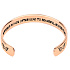 Stainless steel bracelet gold-plated with engraving Heavy roads..., open cuff, 2.5 mm