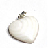 Pearl Heart Pendant natural stone 2,2 cm 1 piece, symbol of femininity