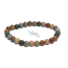 Jasper Ocean bracelet elastic natural stone, ball 6 mm / 16 - 17 cm, stone of positive energy Jasper Ocean bracelet elastic natural stone, ball 6 mm / 16 - 17 cm, stone of positive energy