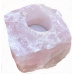 Rose quartz candlestick raw natural stone 110 x 110 x 60 mm 1 piece, stone of love