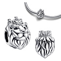 Sterling silver 925 Royal Lion, bead on bracelet symbol