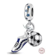 Charm Sterling silver 925 Football charm, ball and soccer cleats 2in1, pendant on bracelet sport Charm Sterling silver 925 Football charm, ball and soccer cleats 2in1, pendant on bracelet sport