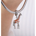 Charm Sterling silver 925 Giraffe, animal bracelet pendant