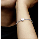 Charm Sterling silver 925 Beloved sister heart, bead on bracelet family