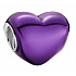Charm Sterling silver 925 Metallic purple heart bead bracelet love