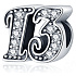 Charm Sterling silver 925 13 anniversary, bead on bracelet