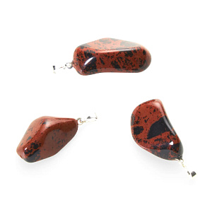 Obsidian Moka Troml pendant natural stone M, approx. 3 cm, stone of salvation Obsidian Moka Troml pendant natural stone M, approx. 3 cm, stone of salvation