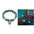 Tyrkenite glow-in-the-dark light-blue, bracelet elastic natural stone, ball 8 mm / 16-17 cm, stone of young people, looking for a life goal