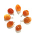 Carnelian Trommel pendant natural stone S, approx. 2 cm, Teach us here and now