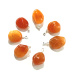 Carnelian Trommel pendant natural stone S, approx. 2 cm, Teach us here and now