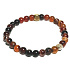 Sardonyx bracelet elastic natural stone, ball 6 mm / 16-17 cm, stone of happiness and life force