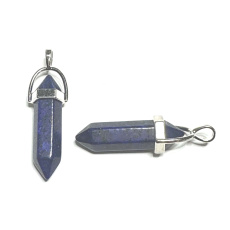 Lapis Lazuli pendulum hexagon pendant natural stone 41 x 13 mm, harmony stone