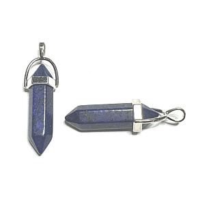 Lapis Lazuli pendulum hexagon pendant natural stone 41 x 13 mm, harmony stone