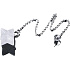 Crystal Merkaba pendulum natural stone pendant 21 x 21 x 21 mm, stone stones