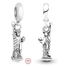 Sterling silver 925 USA - Statue of Liberty, travel bracelet pendant