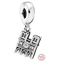 Charm Sterling silver 925 Notre Dame, travel bracelet pendant