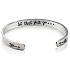 Stainless steel bracelet silver with engraving Let it go, open cuff, 4 mm