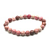 Rhodonite bracelet elastic natural stone, bead 8 mm / 16-17 cm, AA quality, forgiveness stone