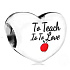 Sterling Silver 925 Teacher - Teach with Love, Heart Bead on Love Bracelet