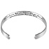 Stainless steel bracelet gold-plated with double-sided engraving You are braver than you think.., open cuff, 2.5 mm