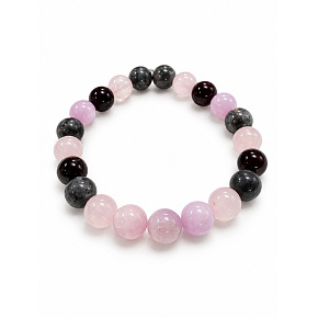 Bracelet with a story – You are my everything, natural minerals, 8 mm bead / wrist 14–15 cm