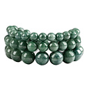 Jadeite Burmese green bracelet elastic natural stone, ball 8 mm / 16 - 17 cm