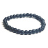 Agate black matte bracelet elastic natural stone, ball 6 mm / 16 - 17 cm, gives courage and strength