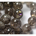 Azeztulite chestnut Asai bracelet 10 - 11mm / 16 - 17 cm, high frequency energy