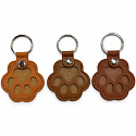 Paw Keychain – a keepsake of your pet that you always carry with you, faux leather, brown