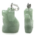 Chalcedony green Dog pendant natural stone, hand cut figurine 1,8 x 2,5 x 8 mm, stone of love, joy