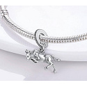Charm Sterling Silver 925 Taurus, Charging Bull - Wall Street in the Financial District of New York City, travel bracelet pendant