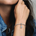Charm Sterling silver 925 40 years of love, 2in1 anniversary bracelet pendant