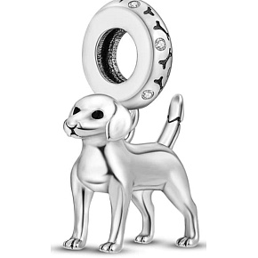 Charm Sterling Silver 925 Dog - Standing Labrador, bracelet pendant, animal