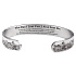Stainless steel bracelet silver with engraving The day I lost you, open cuff, 10 mm