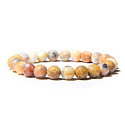 Crazy Agate elastic bracelet natural stone, 6 mm bead / 16 - 17 cm, brings success into life