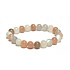 Moonstone mix color bracelet elastic natural stone, ball 8 mm / 16 - 17 cm, stone of destiny