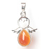 Carnelian Angel guardian pendant natural stone 3,5 x 2,5 mm, Teaching us here and now